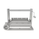 Churrasqueira Giratória Inox com Grelha Elevatória para 4 Espetos - Eleva Lite 585 Churrasqueira Giratória Inox com Grelha Elevatória para 4 Espetos - Eleva Lite 585