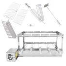 Churrasqueira Grill Inox 5 Espetos 100% Inox Kit J5