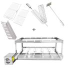 Churrasqueira Grill Inox 6 Espetos 100% Inox Kit J6