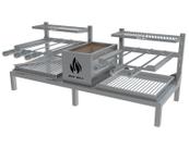 Churrasqueira Hotbox Parrilla Com Espetos Para Alvenaria 118X45cm