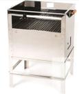Churrasqueira Inox Aberta Grande 58x50x87 Pés 36 cm
