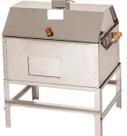 Churrasqueira Inox Com Tampa Bafo Média 50X40X63CM - PÉS 25 Churrasqueira Inox Com Tampa Bafo Média 50X40X63CM - PÉS 25
