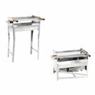 Churrasqueira inox mini c/ pe retratil