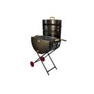 Churrasqueira Meio Tambor Grill 200l Grelha Suporte e Rodas