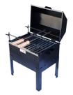 Churrasqueira Mini com suporte para espeto preta