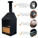 Churrasqueira Moderna de Parede e Bancada Vulkania Grill com Grelha Inox e Abridor Bebida