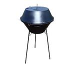 Churrasqueira Móvel Americana Tidao Aço Preto Fosco com Tampa 47.5cm