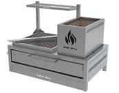 Churrasqueira Parrilla Inox de Bancada Com Grelha Uruguaia 74x45cm