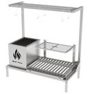 Churrasqueira Parrilla Para Alvenaria 68X34 com Firebox + 1 Grelha Argentina + KIT TENDAL