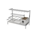 Churrasqueira Parrilla Residencial Premium INOX 304 97 x 45cm Alvenaria Com Tendal Com Espetos Churrasqueira Parrilla Residencial Premium INOX 304 97 x 45cm Alvenaria Com Tendal Com Espetos