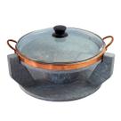 Churrasqueira Pedra Sabão Grelha Funda Tampa de Vidro G 32cm Churrasqueira Pedra Sabão Grelha Funda Tampa de Vidro G 32cm