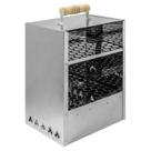 Churrasqueira Portátil a Carvão Inox Modelo Queijinho Compacta, Leve e Prática para Churrascos