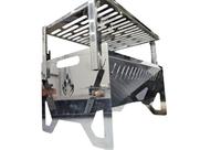 Churrasqueira Portátil Desmontável Aço Inox Cortada a Laser para Camping Pesca Viagem Pratica Churrasqueira Portátil Desmontável Aço Inox Cortada a Laser para Camping Pesca Viagem Pratica