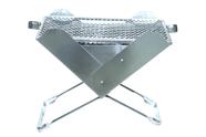 Churrasqueira Portátil Dobrável Inox , 25 x 38 .