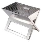 Churrasqueira Portátil Dobrável Inox Carvão Camping Aço Inox