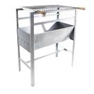 Churrasqueira Portatil em Aço Grande Reforçada Com Grelha Inox 60cm
