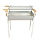 Churrasqueira Portátil Galvanizada 50x30 com Grelha e Pés Removíveis - Leve e Resistente SF81