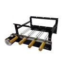 Churrasqueira Pré moldada Max Grill Giratória 4 Espetos PréMoldada Motor Elétrico 1 30 hp WEG Original 110V ou 220V