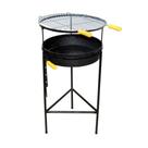 Churrasqueira Redonda Com Grelha E Suporte Fixo 66x42x42cm