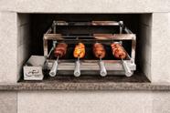 Churrasqueira Rotativa Gira Grill 4 espeto P/ Area Gourmet