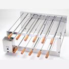 Churrasqueira Rotativa Inox Dupla 11 Espetos a Carvão Bivolt Largura Regulável Arke