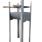 Churrasqueira Vidal Zinco Pequena 35x26x65cm Portátil Resistente Econômica Jardim Varanda