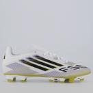 Chuteira Adidas F50 Club FG/MG Campo Branca e Dourada