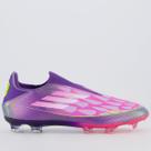 Chuteira Adidas F50 League Laceless Campo Lamine Yamal Roxa e Rosa