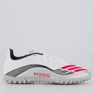 Chuteira Adidas F50 Messi Club Society Branca e Prata