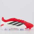 Chuteira Adidas Predator League Campo FG Juvenil Branca e Rosa Chuteira Adidas Predator League Campo FG Juvenil Branca e Rosa