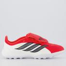 Chuteira Adidas Predator League Society Juvenil Preta e Branca