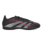 Chuteira Adidas Society Predator Club TF Preto e Vermelho - Masculino