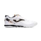 Chuteira de Futsal Joma Regate Rebound Branca Preto Dourado - Masculina RRES2402IN Chuteira de Futsal Joma Regate Rebound Branca Preto Dourado - Masculina RRES2402IN