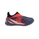 Chuteira Flamengo Oxn Avanti 3 Elastic Neo Society Pro Pvc - Infantil - Marinho/Branco/Coral