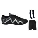 Chuteira Futsal Adulto Juvenil Salão Quadra Futebol Costurada + Meião Short Esportivo