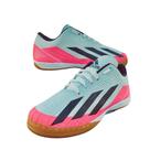 Chuteira Futsal Branca/Rosa sintetica/Profissional/Aderente/Resistente/SOLADO Costurado Chuteira Futsal Branca/Rosa sintetica/Profissional/Aderente/Resistente/SOLADO Costurado