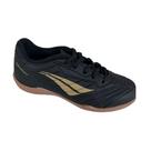 Chuteira Futsal Infantil Penalty Matis Kids Preto e Dourado