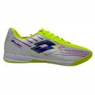 Chuteira Futsal Lotto Solista Flash Unissex Branco Amarelo Chuteira Futsal Lotto Solista Flash Unissex Branco Amarelo