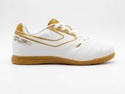 Chuteira Infantil Futsal Topper CUP VII - Branco/Dourado