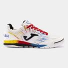 Chuteira Joma Futsal Top Flex Rebound Tênis Branco Vermelho Chuteira Joma Futsal Top Flex Rebound Tênis Branco Vermelho