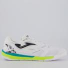 Chuteira Joma Liga 5 Futsal Branca, Verde e Preta
