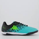 Chuteira Kappa San Diego Futsal Preta e Verde