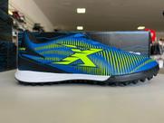 Chuteira oxn spartak 5 society pro pvc adulto - azul/lima/preto Chuteira oxn spartak 5 society pro pvc adulto - azul/lima/preto