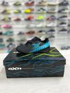 Chuteira OXN track 2 Indoor PRO PVC Infantil - Preto/Ciano