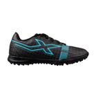 Chuteira oxn velox 4 society pro pvc infantil - preto/ciano/grafite Chuteira oxn velox 4 society pro pvc infantil - preto/ciano/grafite