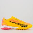 Chuteira Puma Ultra Match TT BDP Society Laranja Neon