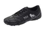 Chuteira Society Polo Malbec Preta Futebol Sete Solado Costurado
