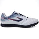 Chuteira Topper Society Flame Branco/Cinza