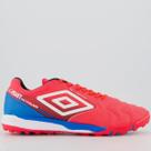 Chuteira Umbro Adamant Master Class Pro Bump Society Rosa e Azul