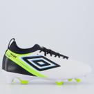 Chuteira Umbro Adamant Top Speed Club Campo Branca e Verde